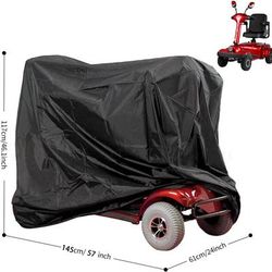 TEMU 1pc, Large Waterproof Outdoor Grill Cover - Weather Resistant, Uv & Tear Proof, 145x61x117cm, Black, Rv, Camping, Picnic, Beach Bbqs, Grill Covers For Outside