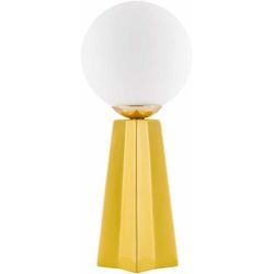 Tayeeglow 18"H x 8"W x 10"D Modern Yellow/White/Translucent Table Lamp - Boutique Rugs