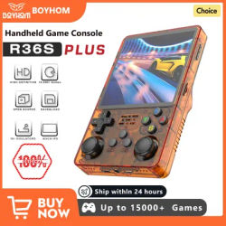 BOYHOM NEW R36PLUS Open Source System Retro Gaming Handheld Pocket Console 4 inch IPS Display 720*720 Built-in WiFi Kids Gift