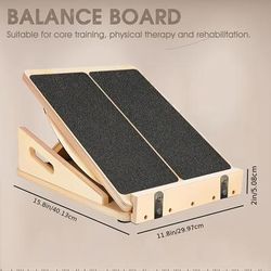 TEMU Multifunctional Wooden Balance Board For Calf Stretching, Adjustable Incline Bench For Knees, Ankles, Heels, Feet, Legs, Suitable For Fitness Yoga Enthusiasts, Easter Gift