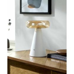 Haderslev 10"H x 7"W x 7"D Traditional White/Beige Table Lamp - Boutique Rugs