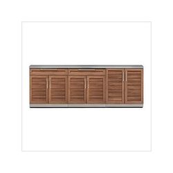 NewAge Outdoor Kitchens Grove 4-Piece Outdoor Kitchen Set with Countertops and Covers