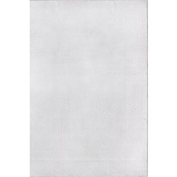Tappeto salotto moderno antiscivolo 3D, bianco sporco, 140 x 200 cm
