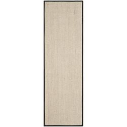Tappeto Sisal Marmo/Nero 76 X 244 cm