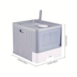 TEMU Extra Large Self Cleaning Cat Litter Tray Automatic Deodorize Uv Sterilize Cat Potty Box Pan