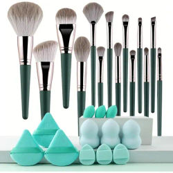 14/26Piece Makeup Brush Set Soft Fluffy Makeup Sponge Tool Cosmetic Powder Eyeshadow Foundation Blush Blending Beauty Travel Set