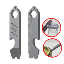 Mini TC4 crowbar Bottle opener Graduated hex wrench EDC outdoor gadgets multi-functional camping equipment