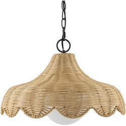 Teisendorf 16"L x 16"W x 12"H Traditional Black/Dark Red/White Pendant - Boutique Rugs