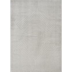 Tappeto moderno soggiorno scandinavo, grigio, 240 x 340 cm