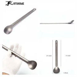 New Long-handled Titanium SpoonTitanium Spoon Camping Spoon Outdoor Tableware