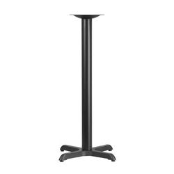 MoTak M076 Black Powder Coated Cast Iron Table Base - 42"H Bar Height, For 24-30" Round/Square Table Tops