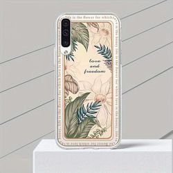 TEMU Vintage Floral Transparent Soft Case Suitable A73 A72 A71 A70 A55 A54 A53 A52 A51 A50 A42 A41 A33 A32 A31 A30s A23 A22 A21 A21s A15 A14 A13 A12 Phone Case