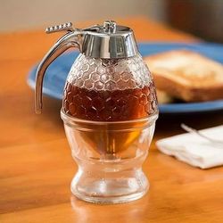 TEMU Honey Dispenser With Stand - Suitable For Syrups, Sauces, And Condiments, - Multifunctional Kitchen Gadget, Suitable For Olive Oil, Chocolate, Milk