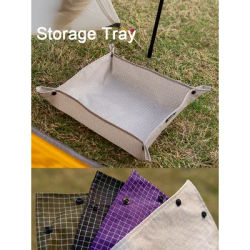 24g Camping Storage Tray Lightweight Hiking Picnic Outdoor Foldable Storage Basket UHMWPE+XPAC Camping Gear Equipment