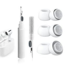 6 paires d'embouts d'oreille en Silicone liquide pour Airpods Pro 1 2, tampon de réduction du bruit, bouchons d'oreille de remplacement, livrés avec un stylo de nettoyage