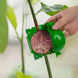 TEMU 20pcs Tree Root Growing Box, Ball Grafting Tools, High Propagation, Air Layering Pods, Grafting For Plant Cutting Seedlings