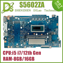 S5602ZA Mainboard For ASUS K3502ZA S3502ZA K3402ZA S3402ZA K5602ZA S5402ZA Laptop Motherboard i5 i7 12th Gen RAM-8GB/16GB/32GB