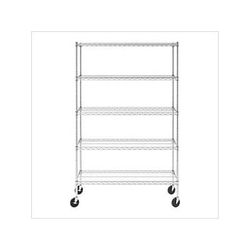 SafeRacks NSF 5-Tier Wire Shelving Rack with Wheels - 48 x 72 x 18