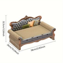 TEMU Sofa Scratching Pad Lounge, Elegant Cardboard Cat Scratcher Couch With Cushions, Fashionable Pet Furniture For Cats - Cat Scratcher Bed