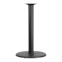 MoTak M192 Black Powder Coated Cast Iron Table Base - 42"H Bar Height, For 30-36" Round/Square Table Tops