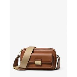 Michael Kors Bradshaw Extra-Small Leather Camera Crossbody Bag Brown One Size