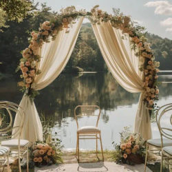 Rideaux en tissu mousseline de soie, 8/10M, tissu drapé, vert sauge, Festival pour cérémonie de mariage, fête d'anniversaire, décoration de réception nuptiale