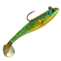 Lost Creek 3D PVC Paddle Shad Soft Swimbait - Shiner