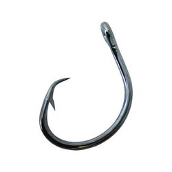Mustad UltraPoint Demon Perfect Circle Hook Needle Point 2X Short Shank 3X Strong Wide Gap Ringed Eye Black Nickel Size 16/0 10 per Pack