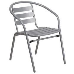 MoTak M106 Stackable Armchair - Silver Steel, Indoor/Outdoor
