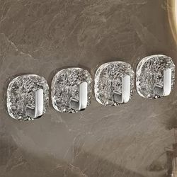 TEMU 4pcs, Hooks, Bathroom Towel Rack Hooks, Kitchen Utensil Rack Hooks, Wall-mounted Storage Hooks