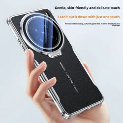 For VIVO X200 Ultra Pro Case Luxury Leather Lens Protection Bracket Back Cover For VIVO X 200 Pro