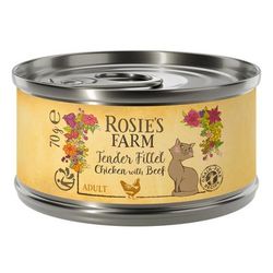 12x70g Chicken with Beef Tender Fillet Rosie's Farm Wet Cat Food