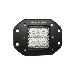 Black Oak LED Pro Series 2in Flush Mounted Flood LED Light Black 2F-FPOD10CR