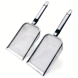 TEMU 2pcs Garden Sieves With Handles - 3.8/5mm Mesh, Ideal For Soil, Compost, Sand & Rock , Gardening Essentials|ergonomic Handles|durable Construction, Garden Tool Set