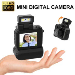 HD 1080P Mini Camera with LCD Screen Flash Lamp Battery Dock Video Recorder Portable Retro Ultra Compact Small Camcorder Y4000