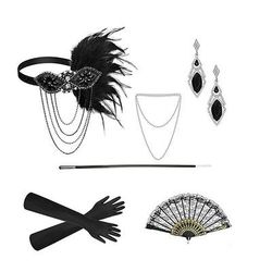 Anni 1920 Il grande Gatsby Fascia Flapper Il grande Gatsby Piuma Retrò Glitter scintillanti Cristallo / Strass Costume Per donna Carnevale San Valentino Mascherata Abbigliamento da sera Mascherata