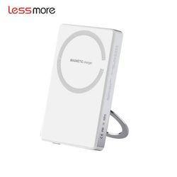 TEMU Lessmore 10000mah Aluminum Case Magnetic Wireless Power Bank, Magnetic Wireless Power Bank With Its Own Bracket, Compatible With Mobile Phones And Watches For Iphone 16-11 For Airpods 3/2/pro