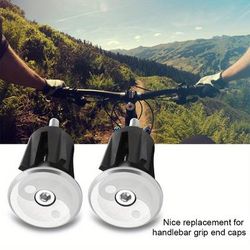 TEMU 1 Pair Aluminum Alloy Bike Handlebar Grip End Caps - , Anti-rust Plug Stoppers With Wrench, Mixed Colors (black, Titanium, Red, Golden, Blue), For Clean & Stylish Handlebar Grips