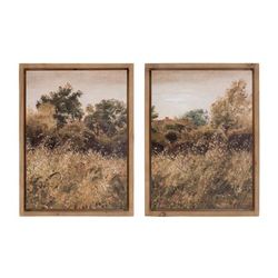 Framed Landscape Canvas Art (Set of 2) by Melrose in Brown/green