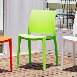Set of 2 Sensilla Stackable Outdoor Dining Chairs by Lagoon in Green