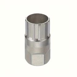 TEMU 1pc Durable Aluminum Alloy Bicycle Cassette Removal Tool - Freewheel Turner Wrench For Mountain & Road Bikes, Rotating Gear Disassembly Maintenance Socket With Directional Design
