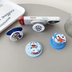 Korean INS Cute Cartoon Machine Cat for Magsafe Magnetic Phone GripTok Grip Tok Phone Holder for IPhone for Samsung Stand Holder