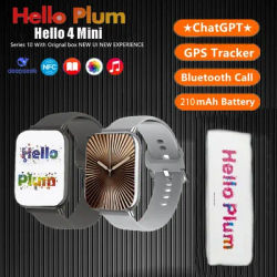 Ciao 4 Mini Smart Watch Uomo Donna Orologio sportivo da 1,85 pollici Display sempre attivo Musica locale Bussola Chat GPT NFC 42MM Smartwatch 2025