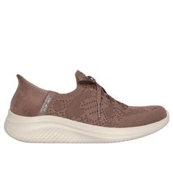 Skechers Women's Slip-ins Martha Stewart: Ultra Flex 3.0 - Back On Track Sneaker|Size 7.5 Wide|Mocha|Textile/Synthetic|Vegan|Machine Washable
