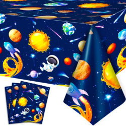Space Tablecloth, 3 Pcs Outer Space Party Table Cloth Set - Astronaut Table Covers,Space Birthday Party Tablecloth for Birthday
