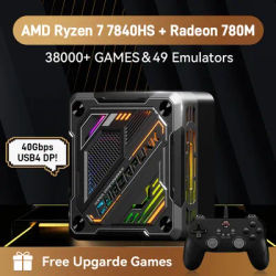 AMD R7 16G DDR5 Cyberbox MINI PC Game Console 38000+Games for PS4/PS3/PS2/SWITCH/SS/WIIU Emulator with Windows Playnite RetroBat