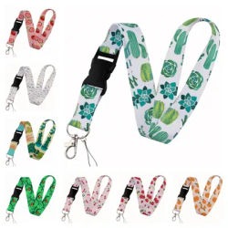 Belle plante lanière clés chaîne porte-Badge ID carte de crédit passe accrocher corde Lariat téléphone portable charme accessoires cadeaux