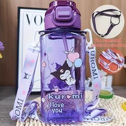 TEMU For Hello Kitty & 27oz Water Bottle - Durable Pc, Leak-proof, High-temperature Resistant, Portable With Strap - Ideal For School, Office, Gym - Perfect Birthday Or Gift For Her