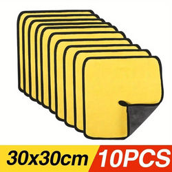 TEMU 10pcsthickened Car Wash Cloth Specialty Towel, Large Size Car Wash Towel, Absorbent, For Cars, Interior Use, Double-sided Wiping Cloth