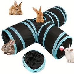 TEMU A Pet Tunnel Toy That Folded In , Suitable For Small Animals Like Rabbits, Guinea Pigs, And Kittens.